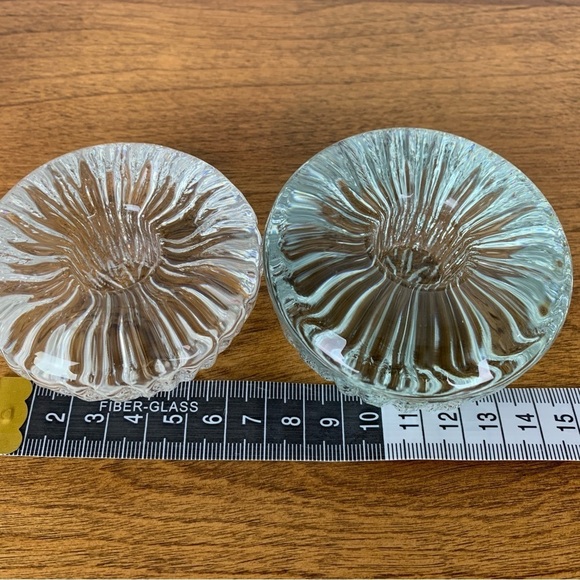 Set Of 4 Tapio Wirkkala Iittala Crystal Candle Holders Finland Vtg Different Sz - Picture 7 of 12